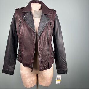 MICHAEL Michael Kors Two-Tone Leather Jacket